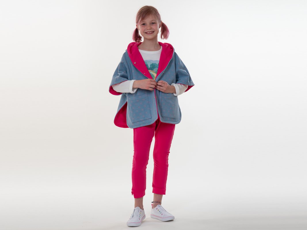 sewing pattern girls poncho PAULA tutorial 2y/3y 4y/5y 6y/7y 8y/9y 10y/11y - Image 6
