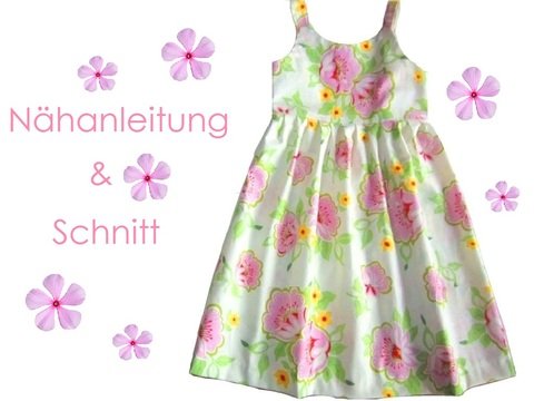 Schnittmuster und Anleitung Kleid Lilly Größe 92-128