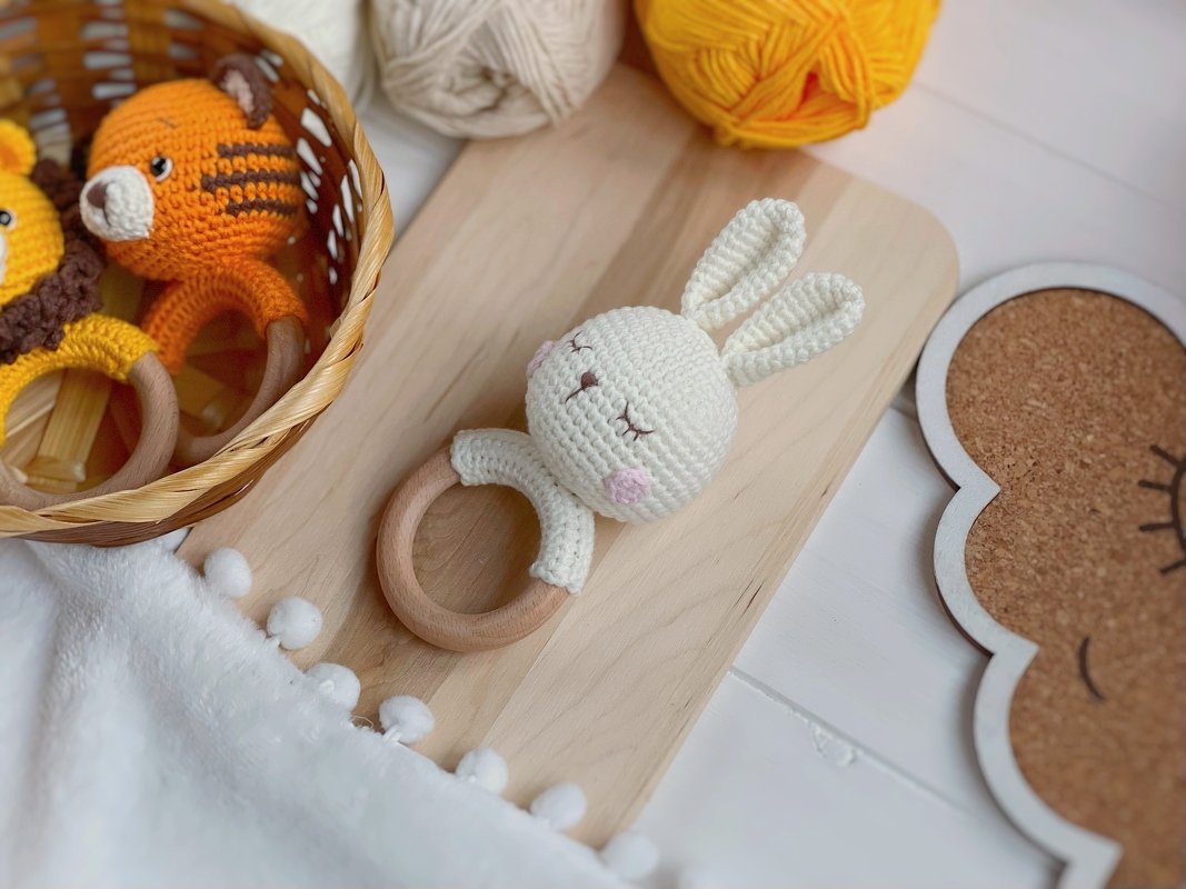 Crochet pattern baby rattle Sleeping bunny - Image 7