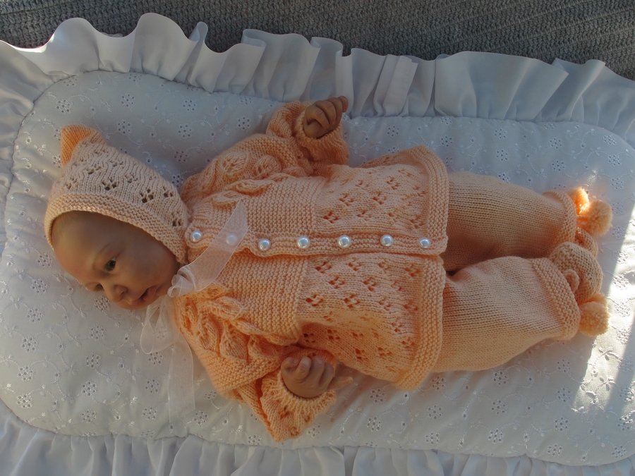 Strickanleitung Babyset HILDE Gr. 50 4-teilig - Bild 8