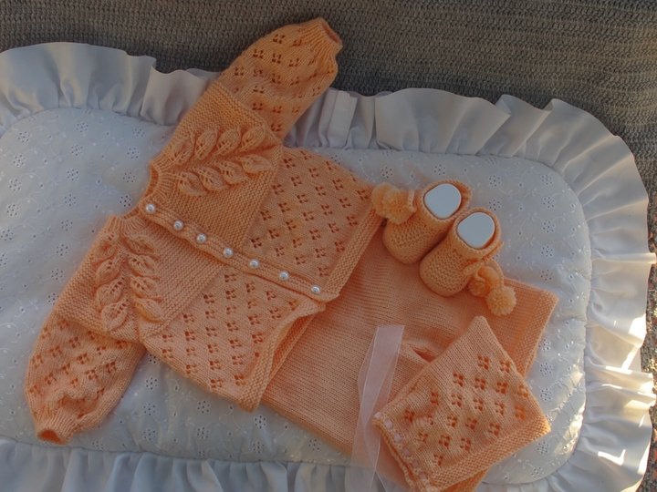 Strickanleitung Babyset HILDE Gr. 50 4-teilig