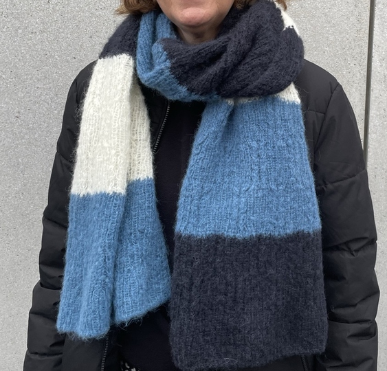 Schal Lui Strickanleitung Zopfmuster Rippenmuster