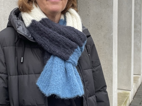 Schal Lui Strickanleitung Zopfmuster Rippenmuster