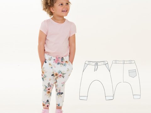 DADO Kinder Haremshose Schnittmuster – Bequeme Jogginghose PDF (Gr. 92–146)