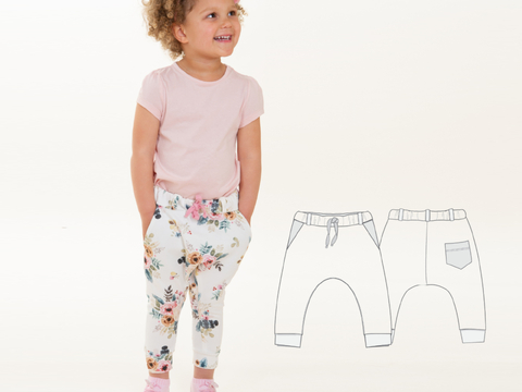 Schnittmuster Kinderhose DADO – Anleitung Datei Gr. 92/98–140/146