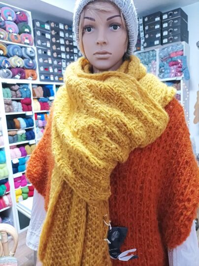 Anleitung für einen sehr voluminösen Muster - Kuschelschal