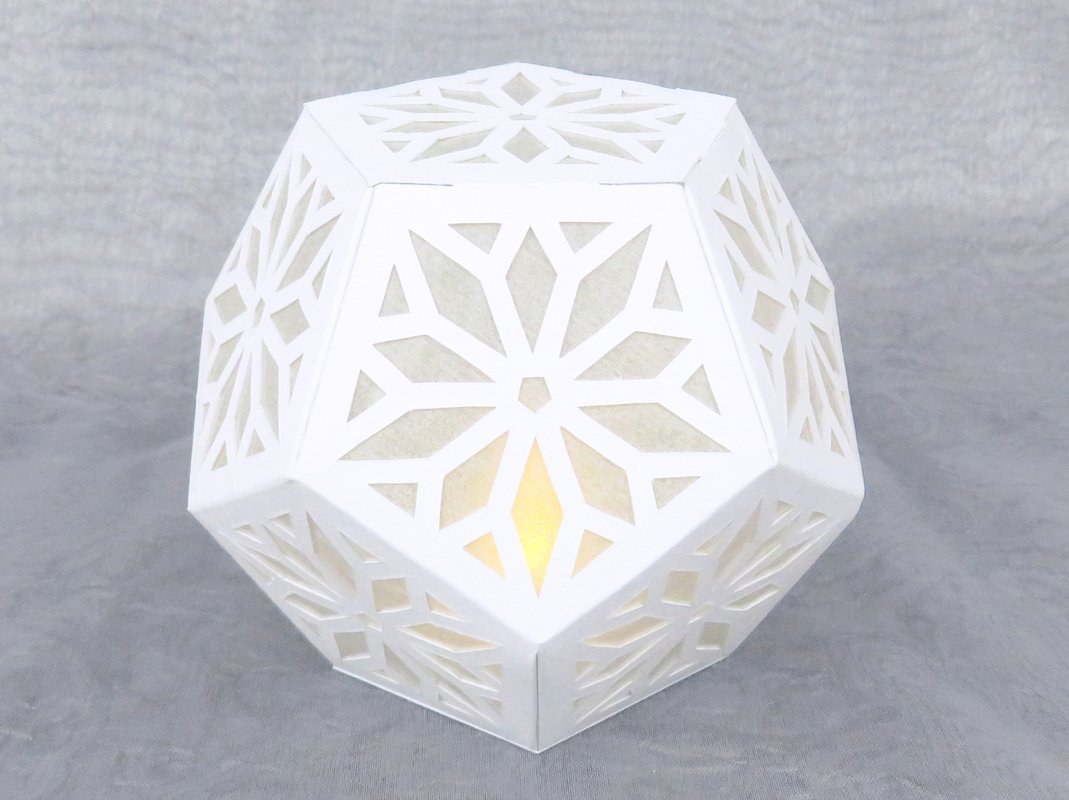 Tischleuchte – Dodekaeder – Bastelanleitung und Vorlagen