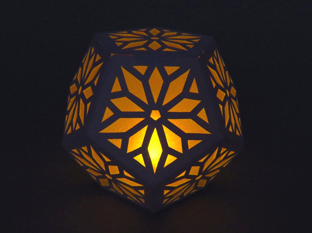Tischleuchte – Dodekaeder – Bastelanleitung und Vorlagen - Bild 5