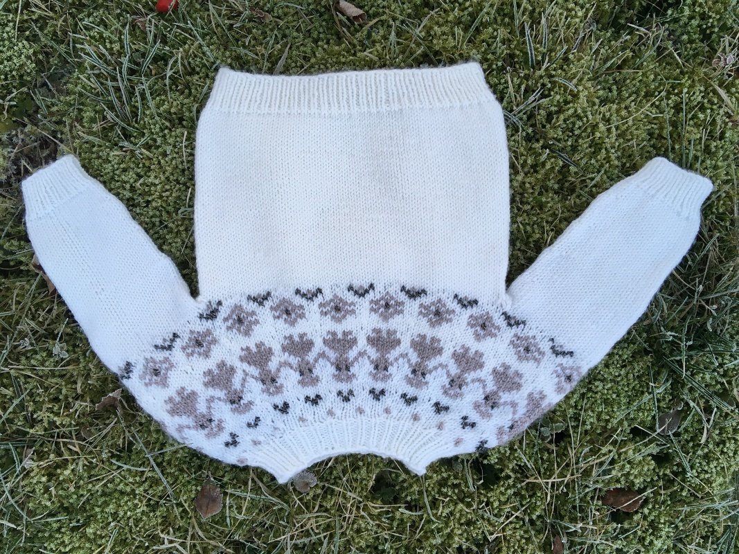 Babypullover stricken, mit Muster in den 2 Gr. 68/74 u. 80/86