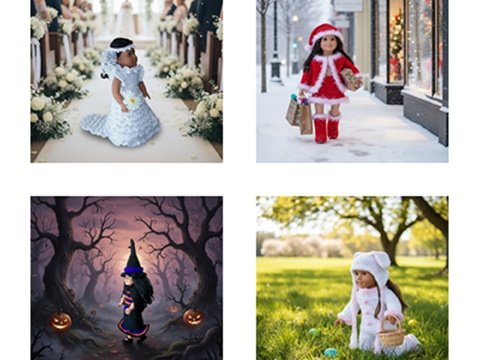 Crochet pattern 18" doll costumes