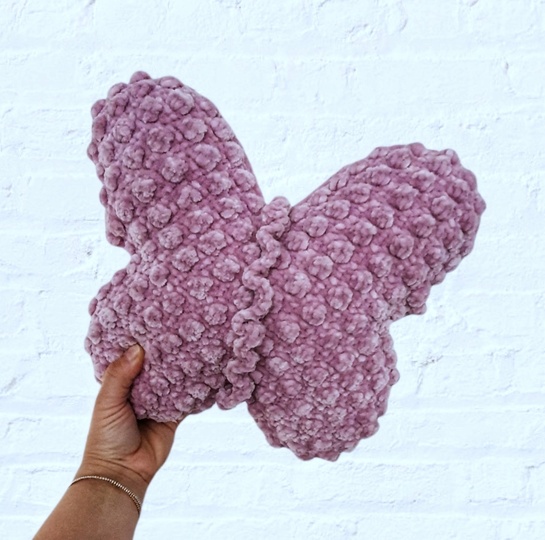 Häkelanleitung Schmetterlingskissen