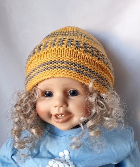 Strickanleitung Babyset Mütze und Booties, ca. 8 - 12 Monate unisex