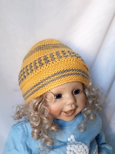 Strickanleitung Babyset Mütze und Booties, ca. 8 - 12 Monate unisex