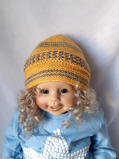 Strickanleitung Babyset Mütze und Booties, ca. 8 - 12 Monate unisex