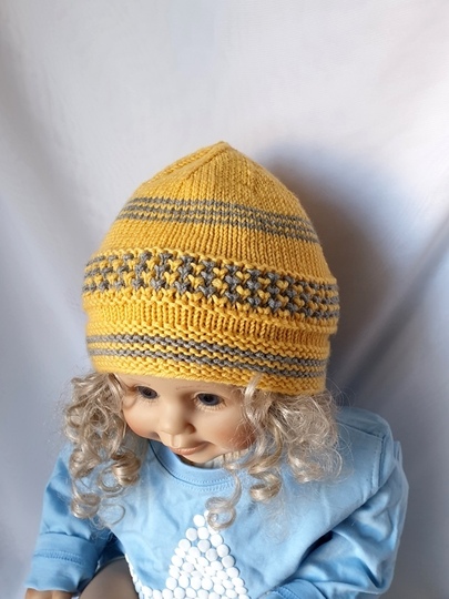 Strickanleitung Babyset Mütze und Booties, ca. 8 - 12 Monate unisex