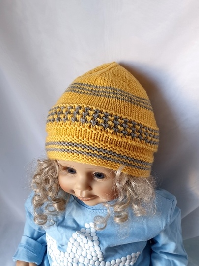 Strickanleitung Babyset Mütze und Booties, ca. 8 - 12 Monate unisex