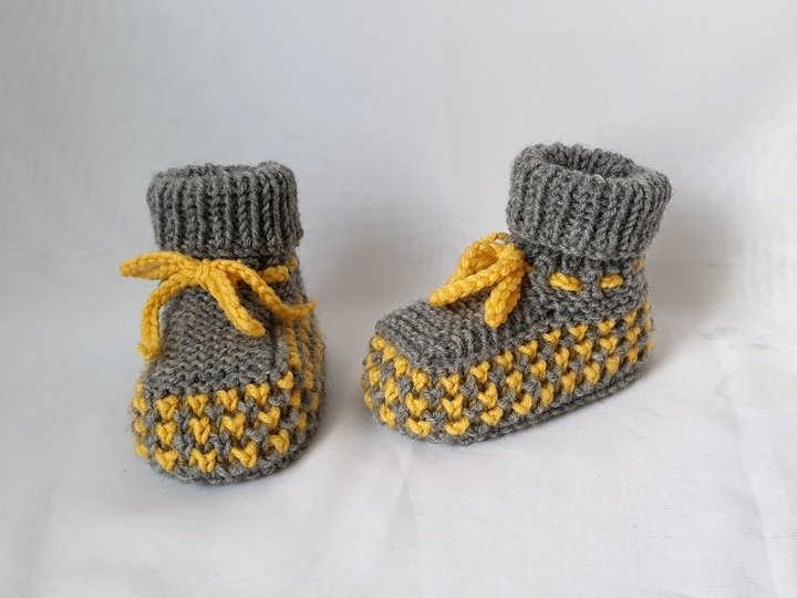 Strickanleitung Babyset Mütze und Booties, ca. 8 - 12 Monate unisex  #294