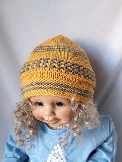 Strickanleitung Babyset Mütze und Booties, ca. 8 - 12 Monate unisex