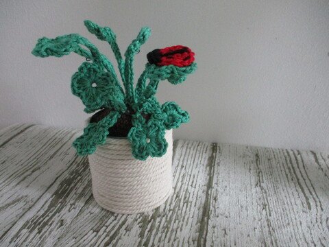 Häkelanleitung Glücksklee im Topf