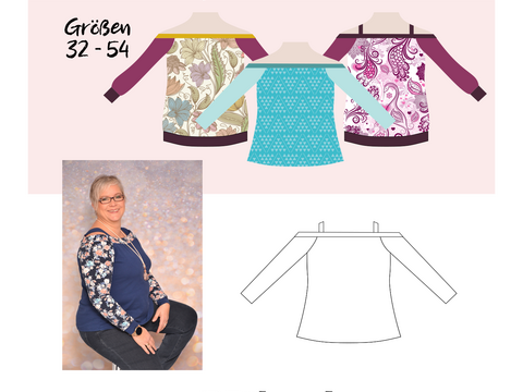 Anleitung Sporty Off-Shoulder Woman Gr. 32 - 54