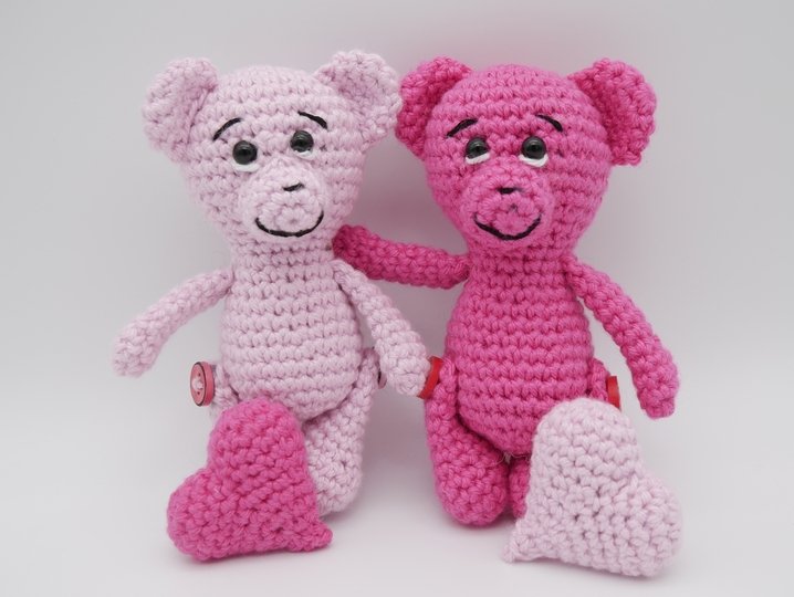 Häkelanleitung Herzchenbärlis