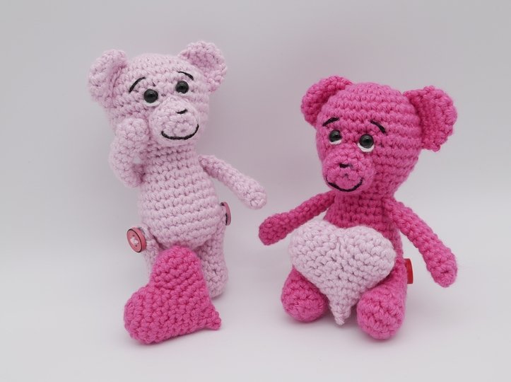 Häkelanleitung Herzchenbärlis