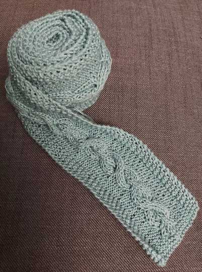 Celtica gezopfte Decke gestrickt (aus dem KAL Celtica Jahresdecke 2021)