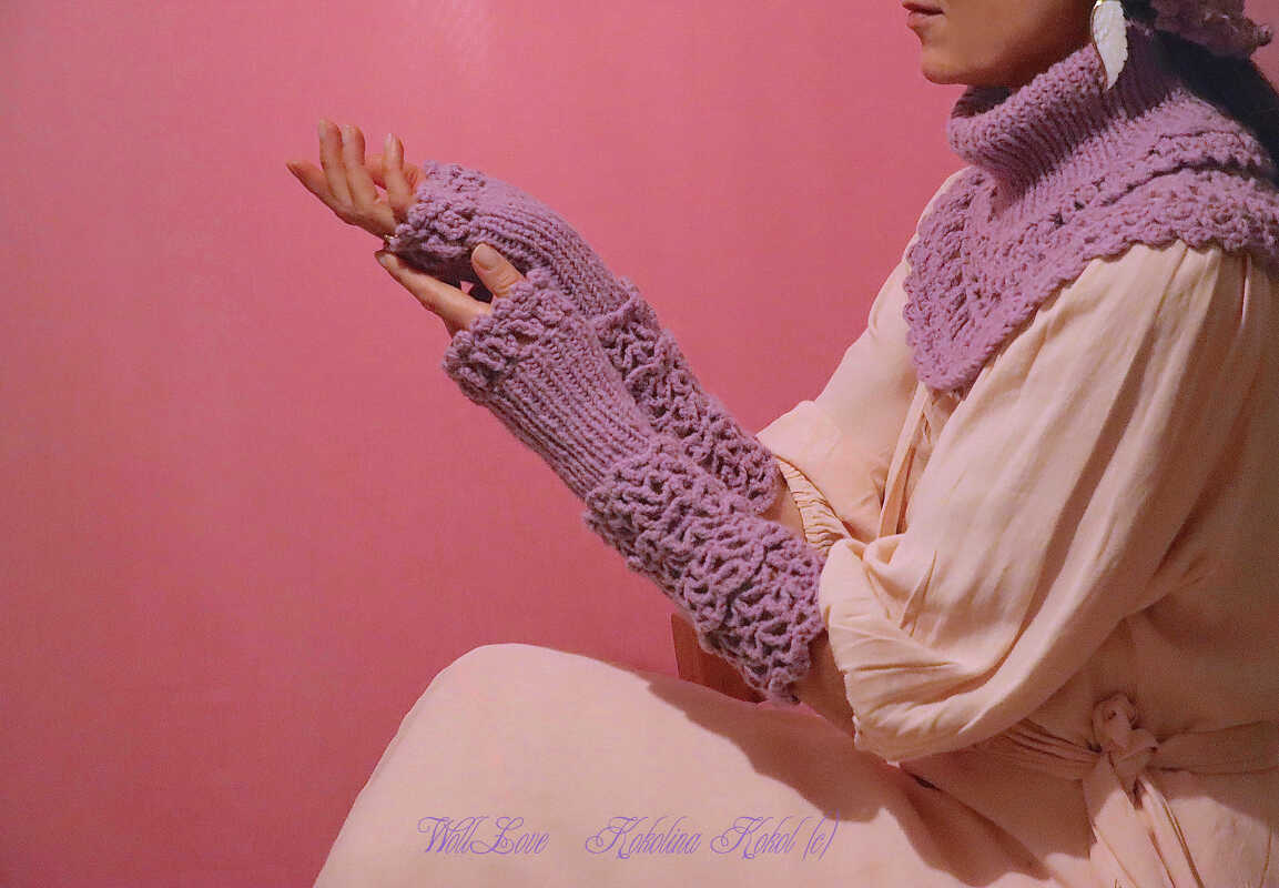 Anleitung Häkel/Strick Stulpen Lilac - Bild 3