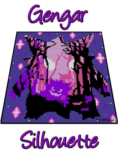 Häkelmuster * GENGAR * Grafik für C2C Decke