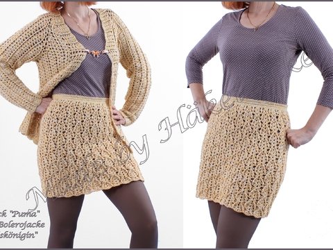 "Puma" der Rock - Anleitung Häkelrock in Runden, Alle Größen möglich