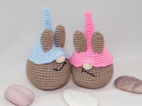 Mini-Hasenwichtel, Amigurumi, Häkelanleitung