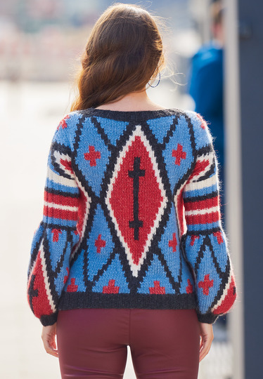 Strickanleitung: Prachtvoller Pullover mit Keulenärmeln