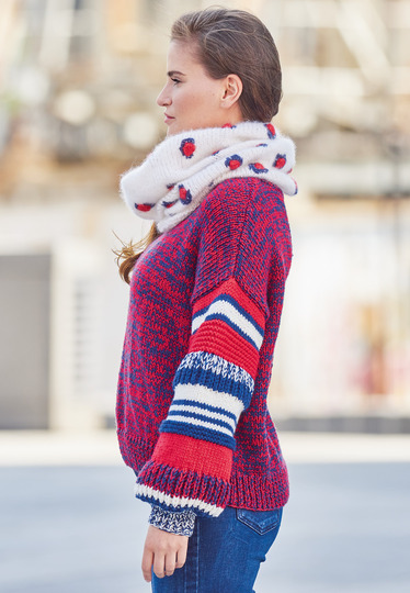 Strickanleitung: So lässig! Cooler Pulli mit zartem Loop