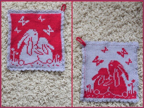 Double Knitting Pattern Comforter / Washcloth "Cuddly Bunnies"