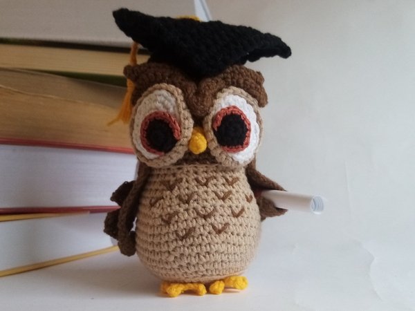 Owl Graduate. Crochet pattern