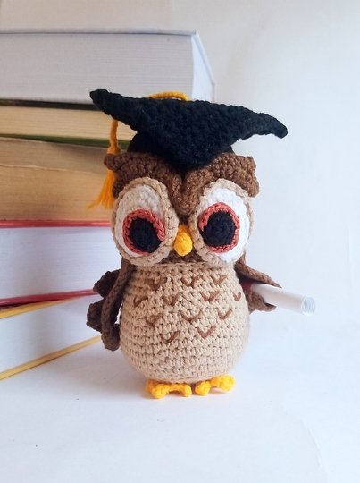 Owl Graduate. Crochet pattern