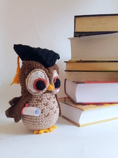 Owl Graduate. Crochet pattern