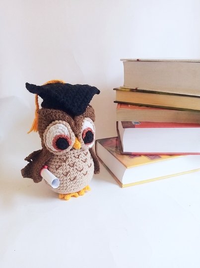 Owl Graduate. Crochet pattern