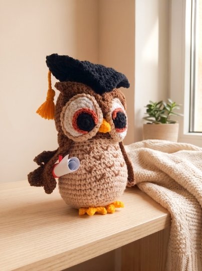 Owl Graduate. Crochet pattern