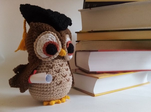 Owl Graduate. Crochet pattern