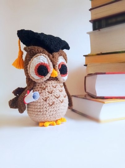 Owl Graduate. Crochet pattern