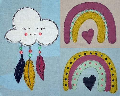 Doodle Boho Stickdatei Set