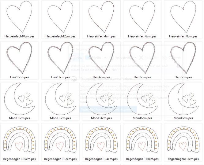 Doodle Boho Stickdatei Set