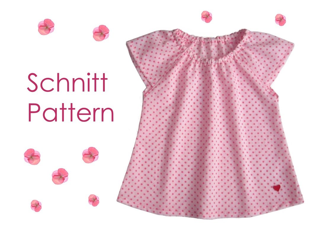 Schnitt und Anleitung Carmen-Bluse für Mädchen Größe 68-140