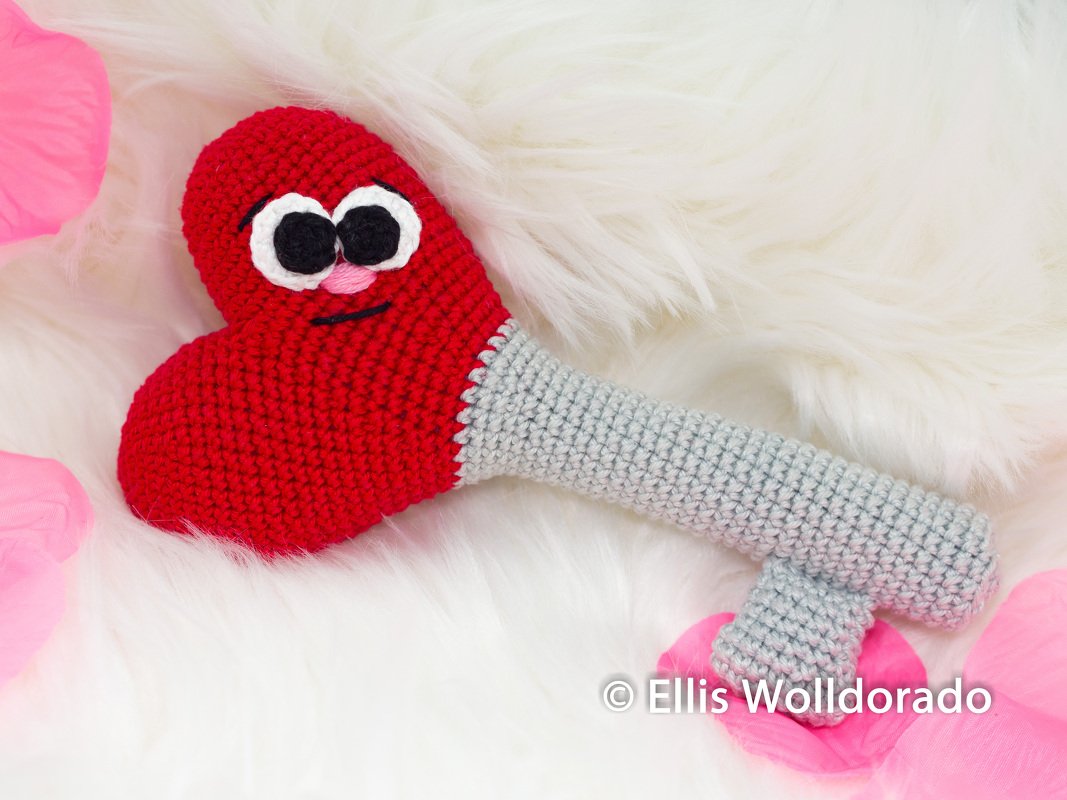 Valentins-Schlüssel "key to my heart", Häkelanleitung - Bild 2