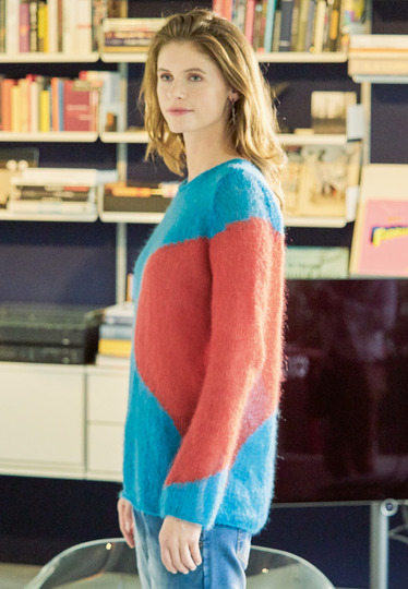 Strickanleitung: Cooles Statement: Colorblocking in Türkis und Kirschrot