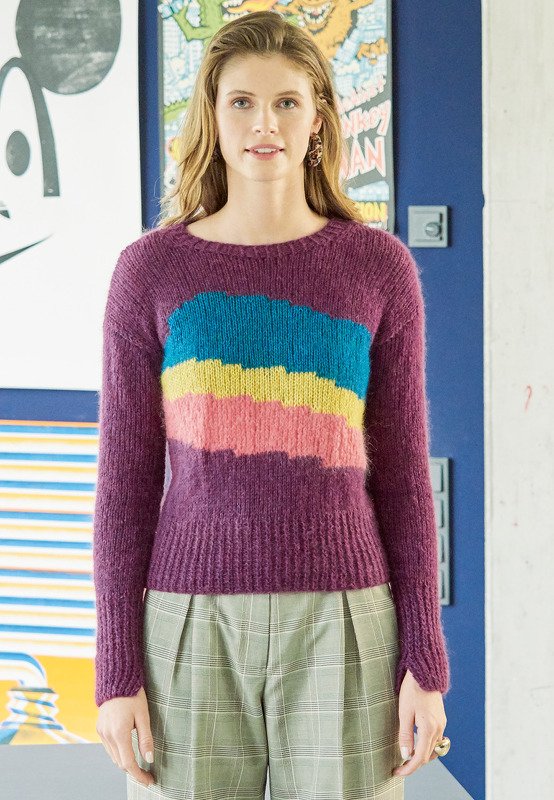 Strickanleitung: Sportlich: Pulli mit Intarsien-Streifen - Bild 4