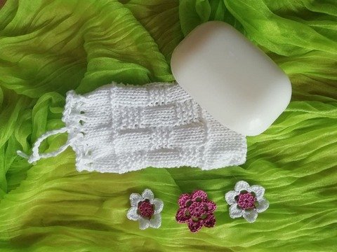 Strickanleitung Seifensäckchen mit Karomuster