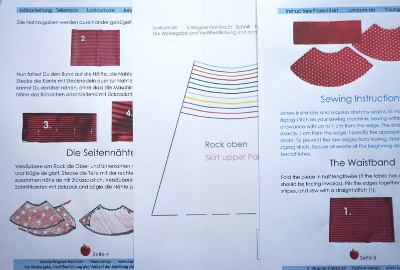 Flared Skirt Instructions + Pattern Sizes 9M-10