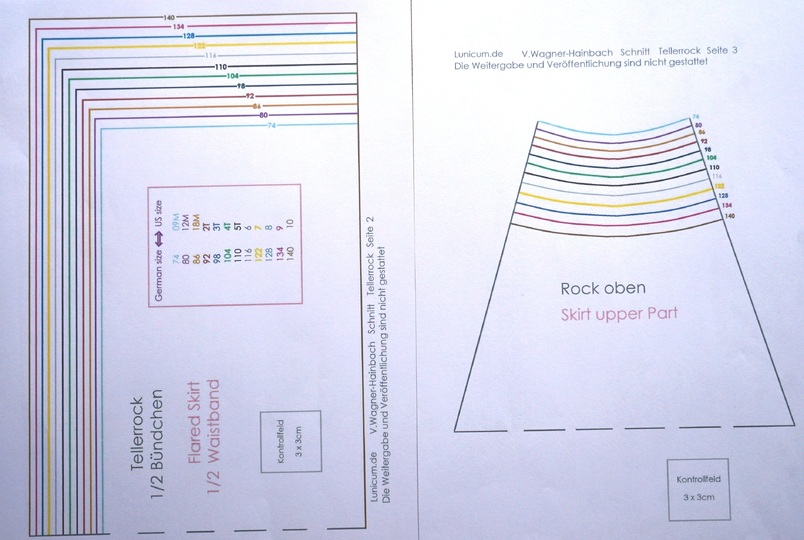 Flared Skirt Instructions + Pattern Sizes 9M-10